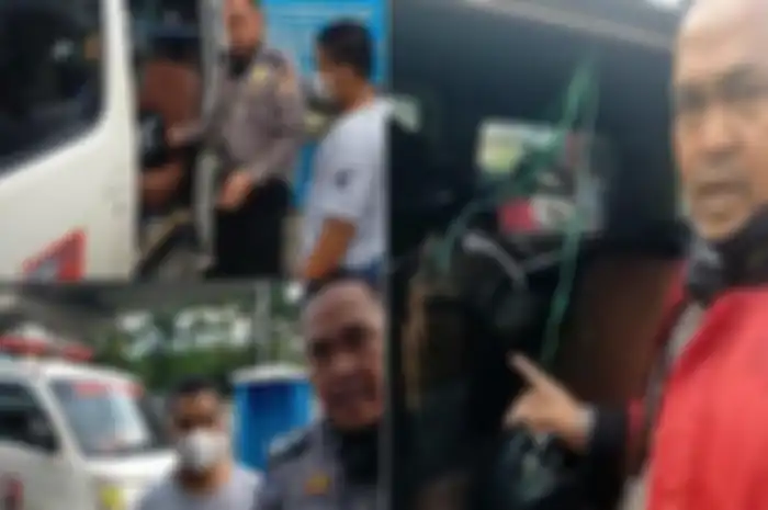 Ini ambulans yang bunyikan sirine angkut motor sambil ugal-ugalan, diciduk polisi.