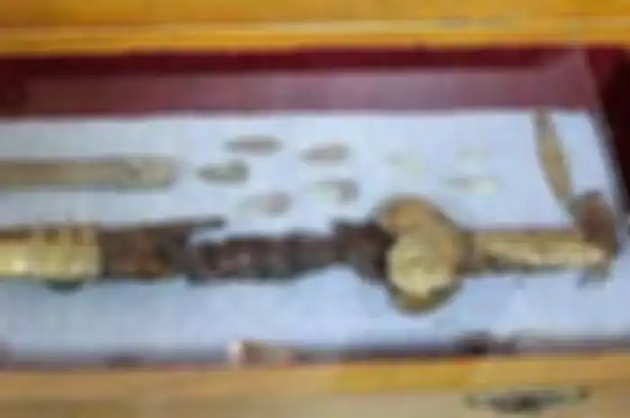 Akinakes, pedang pendek berlapis emas ditemukan di Ukraina Selatan.