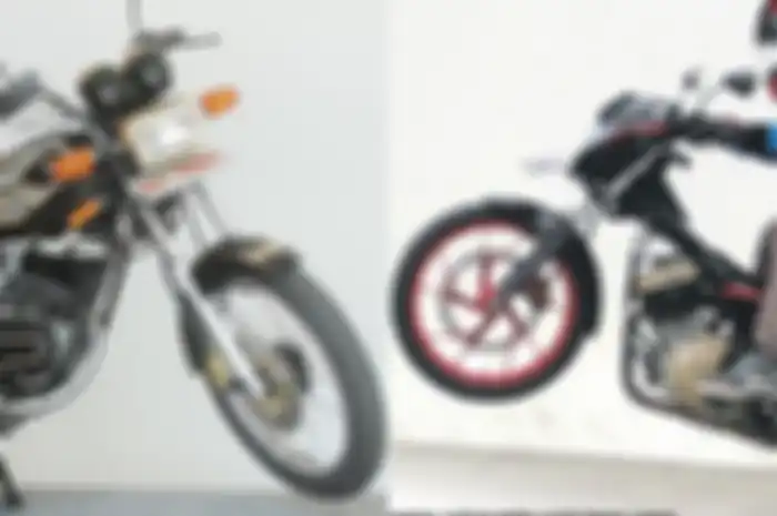 Ilustrasi motor andalan para jambret, Yamaha RX-King dan Suzuki Satria F150.