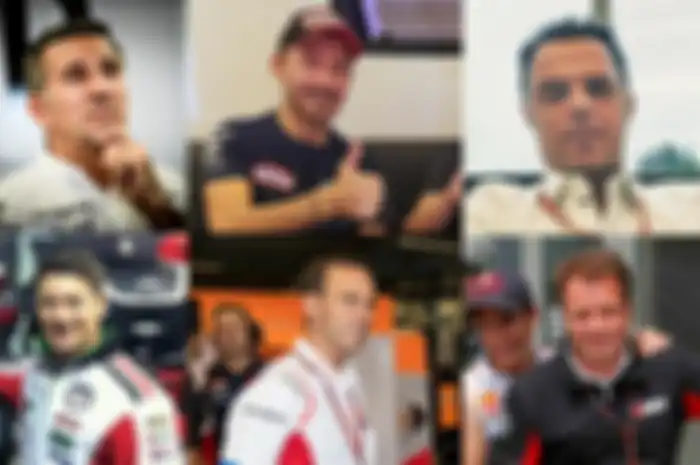 6 sosok ini hadir di MotoGP Indonesia 2022, pernah tampil di GP Motor Indonesia 1996-1997; Jorge Martinez (kiri atas); Max Biaggi (tengah atas); Loris Capirossi (kanan atas); Lucio Cecchinello (kiri bawah) dan Alberto Puig (tengah bawah) serta Emilio Alzamora (kanan bawah)