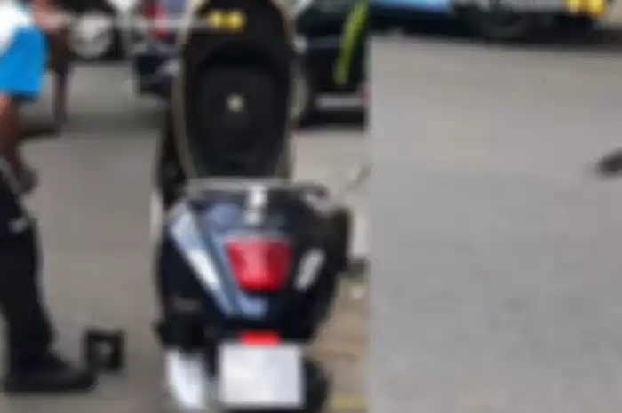 Hewan tak terduga keluar dari Vespa Matic