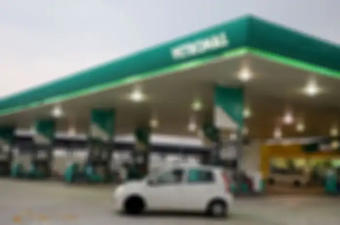 Ilustrasi SPBU BBM Petronas milik Malaysia. 