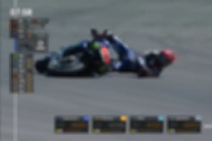 Fabio Quartararo crash di kualifikasi kedua MotoGP Amerika 2022