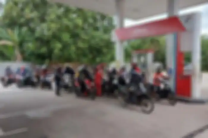 Kondisi antrean di SPBU Padang Manggar normal