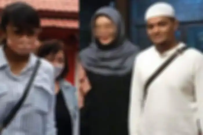 Kolase foto sSosok TS, pacar korban pembunuhan mahasiswa kedokteran Universitas Brawijaya (FK UB) dan ayah tirinya yang merupakan pelaku pembunuh BPL