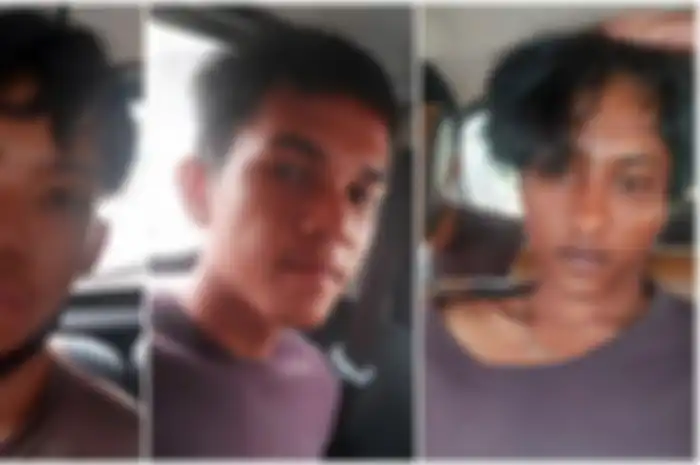 Wajah para anggota geng motor di Medan yang jadi pelaku pembacokan pria hingga tewas di depan anak dan istrinya.