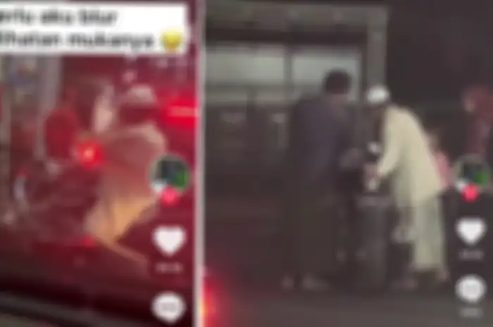 Pemotor nyerobot antrean mobil saat isi bensin 