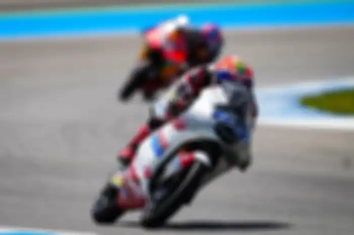 Hasil kualifikasi Moto3 Jerman 2022, pembalap Indonesia Mario Aji crash, bakal mulai balapan di posisi terbawah.