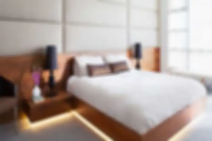 Ilustrasi floating bed atau tempat tidur terapung
