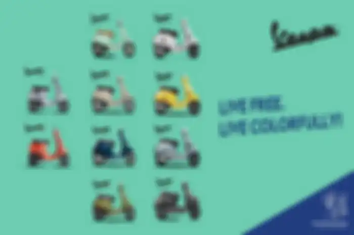 Total pilihan warna baru pada motor baru Vespa 2022, mana yang paling kece?