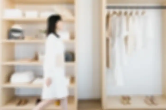 Ilustrasi interior yang dirapikan dengan metode KonMari