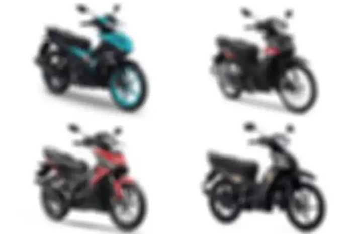 Foto Ilustrasi motor bebek baru, ada Honda Revo Fit.