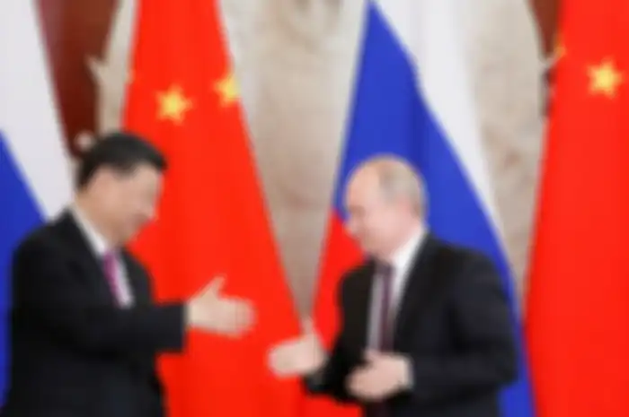 Presiden China Xi Jinping dan Presiden Rusia Vladimir Putin