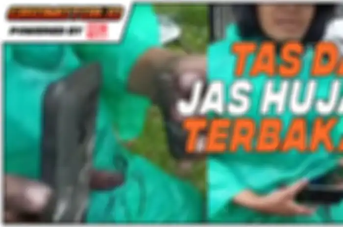 Terlihat dalam video pemotor nyaris terbakar gara-gara baterai vape yang tersimpan bersama hp.