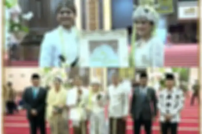 Prosesi akad nikah Masayu Clara dan Qausar Harta. 
