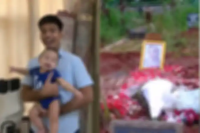Kolase Foto Frans Faisal, Gala Sky, dan makam mendiang Vanessa Angel. 