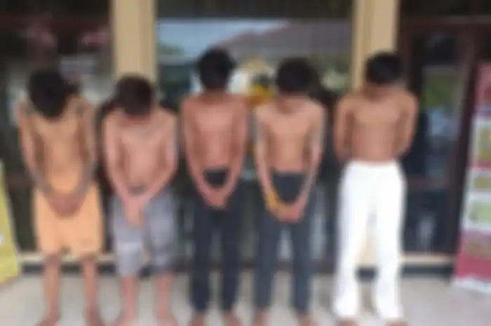 Penangkapan 5 Remaja Anggota Geng Motor Indramayu
