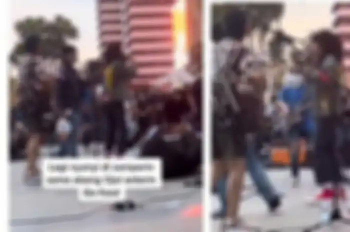 Seorang vokalis band mendadak dikejutkan abang ojol yang tiba-tiba mendatanginya saat sedang manggung.