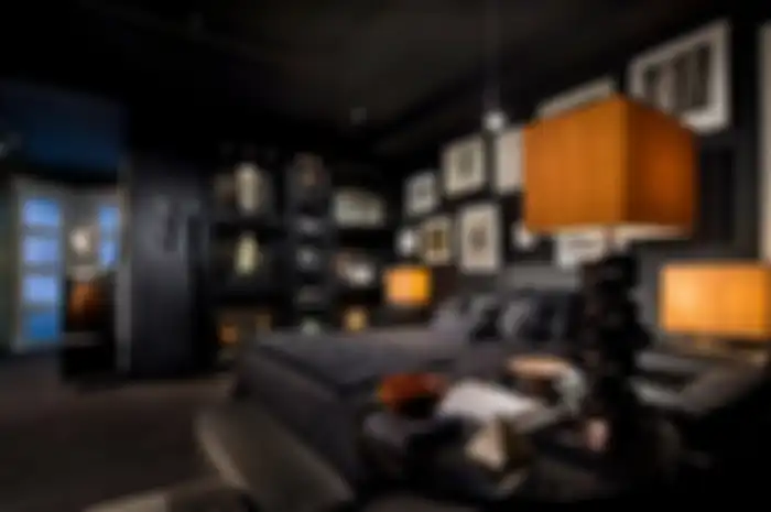 Ilustrasi kamar tidur bergaya gothic