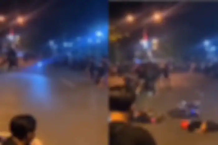 Brakkk video balap liar di Pamekasan, Jawa Timur makan korban luka, joki balap liar terkapar penonton langsung berhamburan.