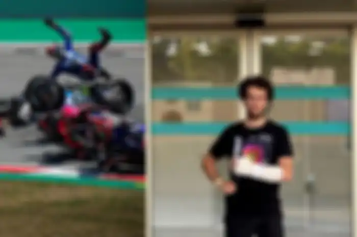 Tangan kiri Alex Rins patah setelah mengalami crash dengan Takaaki Nakagami