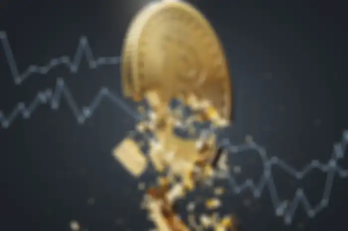 Ilustrasi harga bitcoin turun hingga USD 11.000