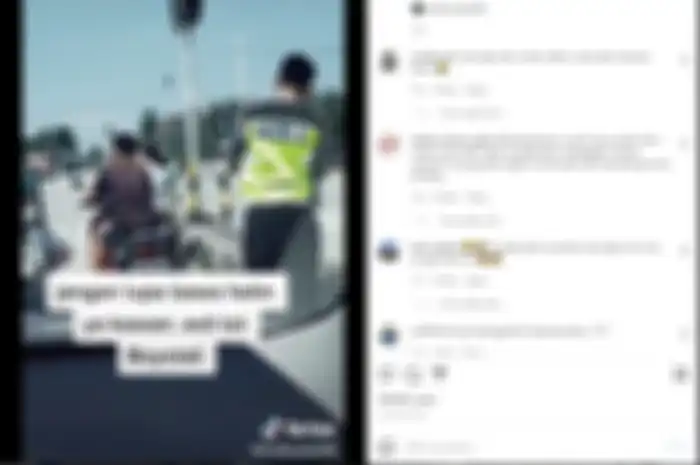 Sebuah video yang diunggah akun Instagram @soloinfo menampilkan beberapa pemotor yang tidak memakai helm berhenti di sebuah lampu merah.