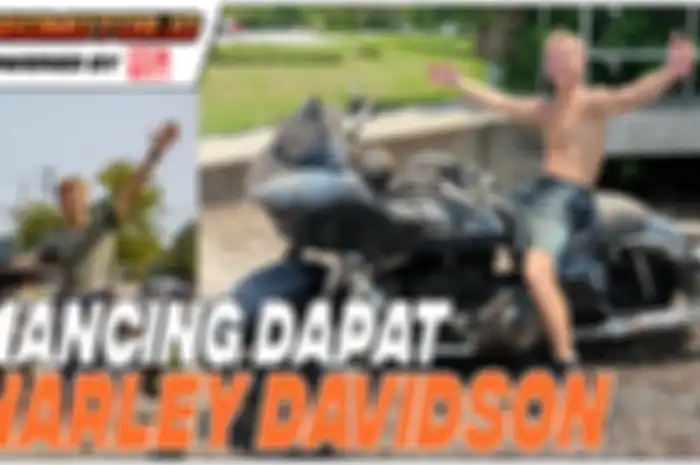 Bryce Nachtwey berhasil dapat motor Harley Davidson seharga ratusan juta rupiah saat memancing di sungai menggunakan magnet