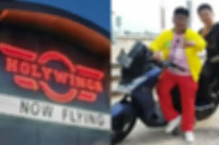 12 outlet Holywings disegel Satpol PP, lihat gaya Hotman Paris (kanan) di atas motor adik Yamaha NMAX, ada yang dimodif.