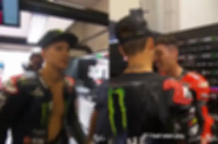 Momen Fabio Quartararo saat datangi Aleix Espargaro setelah MotoGP Belanda 2022.