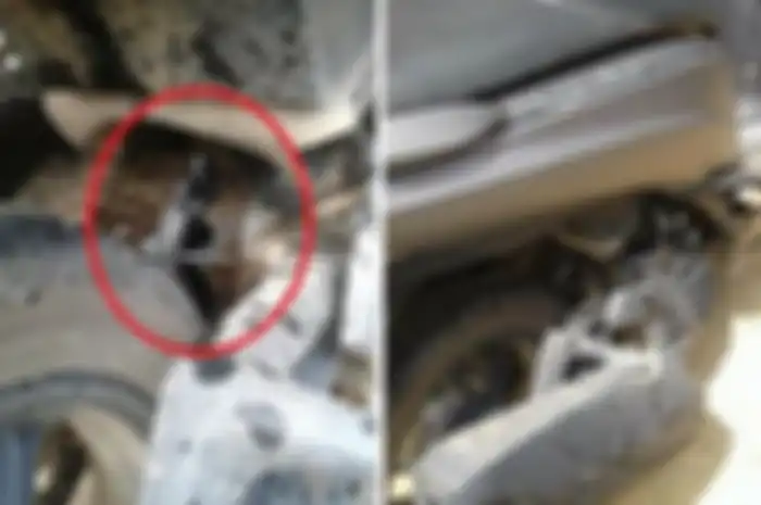Blok mesin motor matic pecah