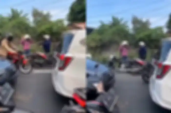 Pemotor todong pisau dibalas pistol polisi di Cakung, Jakarta Timur, Senin (11/7/2022)
