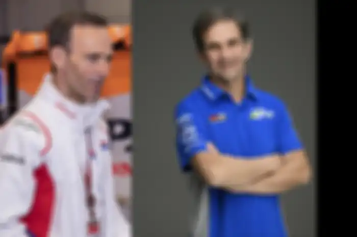 Manajer Repsol Honda Team Alberto Puig (kiri) santer bakal didepak Honda pabrikan. Davide Brivio (kanan) disebut-sebut jadi pengganti, fakta alasan Davide Brivio kandidat gantikan Alberto Puig