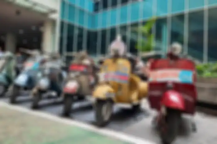 Indonesia Vespa Days 2022 di One Bellpark Mall Cilandak, Jakarta Selatan pada Minggu (13/7/2022)