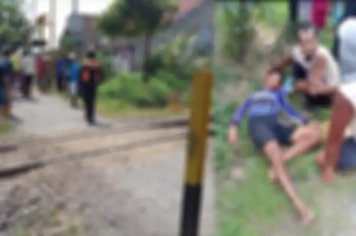 Cerita pemotor berhasil selamat setelah ditabrak oleh kereta api