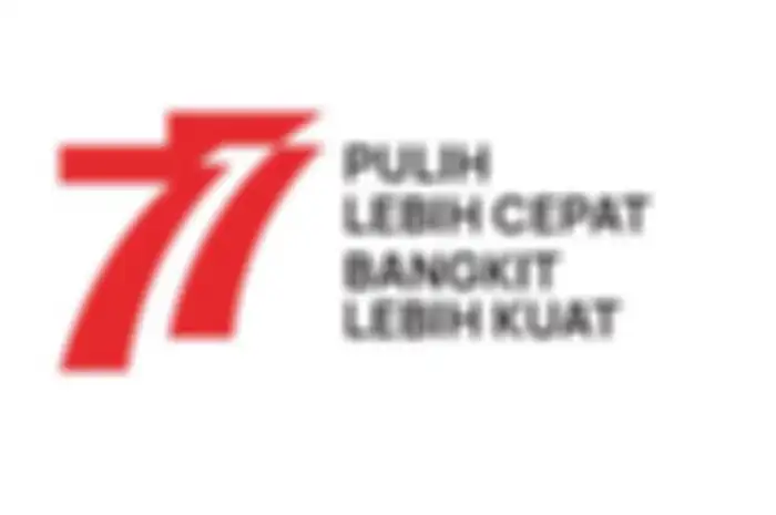 Menggambar tema kemerdekaan Indonesia sederhana.