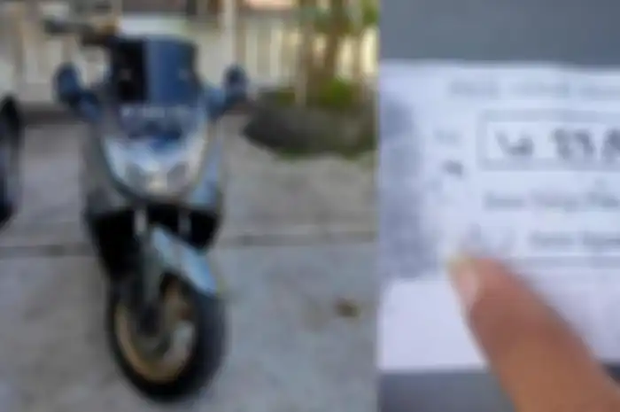 Motor Yamaha NMAX yang raib berserta uang puluhan juta, karcis parkir masih dipegang biker tersebut