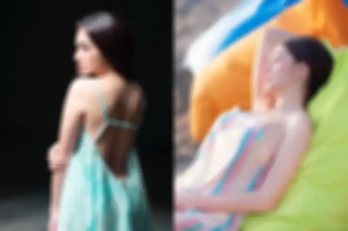 Pose Angel Karamoy tampil seksi kerap menjadi sorotan, pernah naik motor Honda BeAT bonceng tiga.