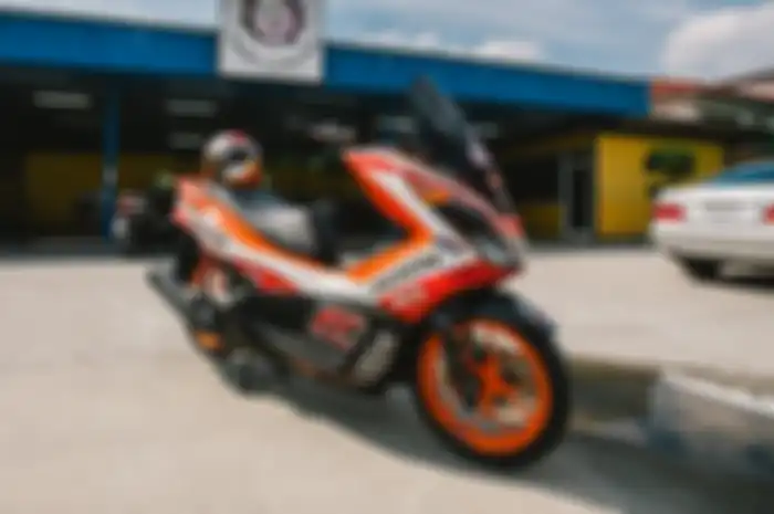 Modifikasi Motor Honda PCX 150 Asli Thailand, Livery MotoGP ala Marc Marquez bikin keren