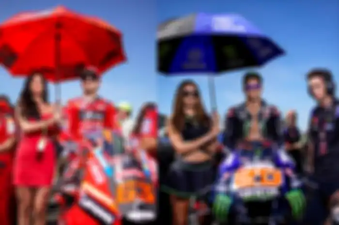 Francesco Bagnaia (kiri) juara MotoGP Inggris 2022 di sirkuit MotoGP Silverstone bikin ketar-ketir Fabio Quartararo (kanan)