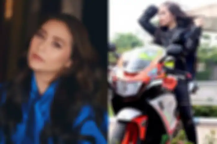 Prilly Latuconsina ramai dibicarakan soal film terbaru, ini dia gayanya di atas motor Kawasaki Ninja 2-tak.