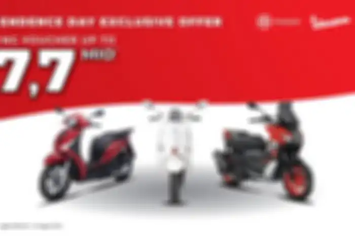 Beli motor baru Vespa, Piaggio, atau Aprilia dalam rangka HUT RI Ke-77 bisa bawa pulang shopping voucher sampai jutaan Rupiah.