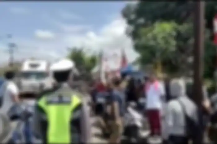Video pemotor protes tak mau diberhentikan saat detik-detik proklamasi HUT RI ke-77.
