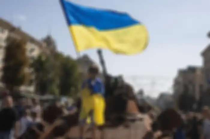 Ilustrasi perayaan hari kemerdekaan Ukraina