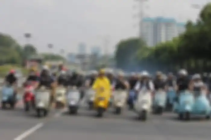 Riding 1st Anniversary Vespa 60s Jabodetabek, Minggu (21/8/2022).