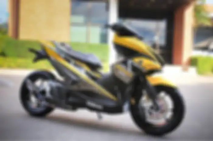 Modifikasi motor Aerox Thailand, gaya motor balap dengan warna khas Kenny Roberts