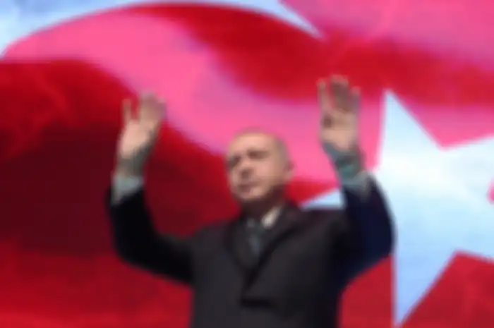 Ilustrasi Presiden Turki Tayyip Erdogan yang merasa mendapat ancaman perang dari Yunani
