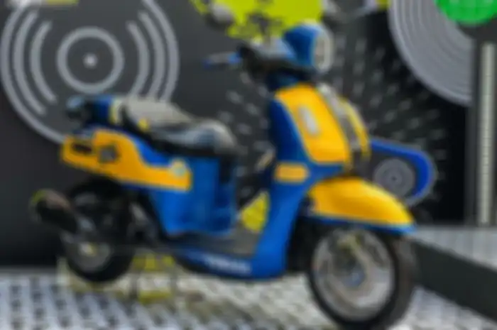 Keren, modifikasi motor Yamaha Fazzio kelir bodi kontras plus part aftermarket.