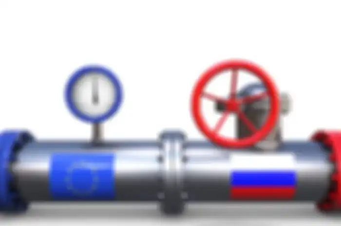 Ilustrasi pipa gas Uni Eropa dan Rusia 