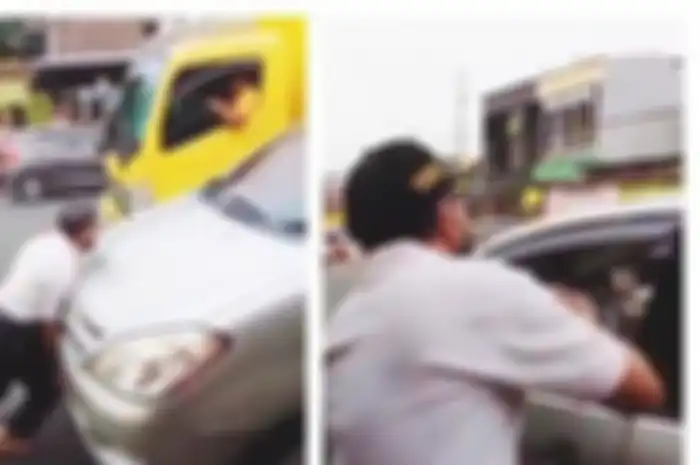 Beredar video seorang pria bersikap polisi gadungan tolak mundurkan mobil ketika ditegur, ini sosok aslinya!